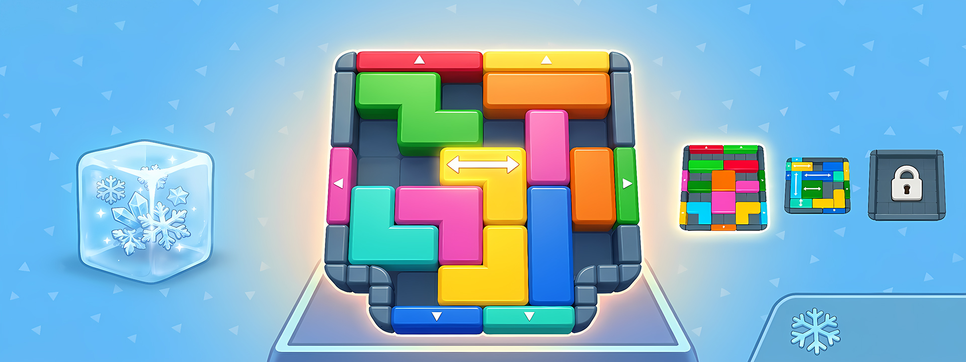 ColorSlide level progression with colorful block boards